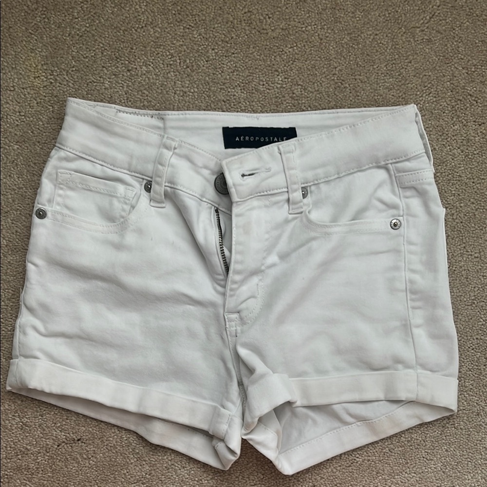 Aeropostale White High Waist Shorts